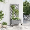 vidaXL Square Garden Planter - Solid Pinewood Flower Box - Ideal for Plants, Vegetables, Herbs and Flowers - Suitable for Garden, Patio, Balcony Decor - 3 of 4