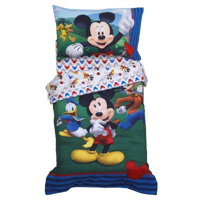 mickey mouse cot bed duvet set