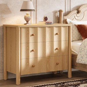 Tribesigns 31.5-Inch 3-Drawer Nightstand, Modern Large Night Stand,  Oversized Bedside Table, End Table for Bedroom, Living Room - 1 of 4