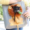 Pet Cat Carrier Bags,Cartoon Cute Lion Design,Adjustable Hole Size, Portable Breathable Outgoing Travel Handbag,9.84*8.66*1.57,Lake Blue - image 2 of 4