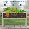 CuisinSmart Raised Garden Bed with Watering Reservoir, Elevated Square Planter Box for Vegetables Herbs, Heavy Duty Steel Panels & Drainage - 3 of 4