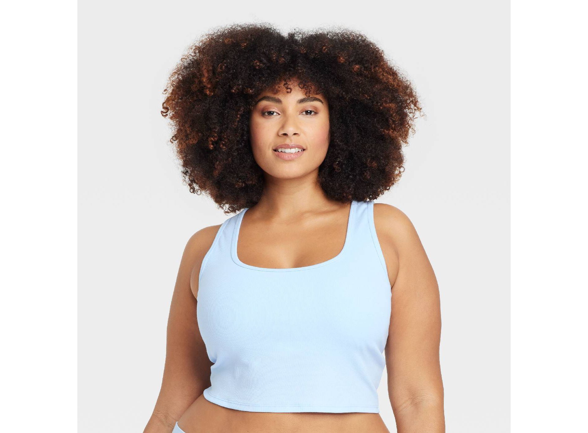 Women's Cotton Blend Ribbed Cropped Tank Top - Auden™