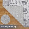 Area Rug Large Washable Rugs for Living Room Non Slip Low Pile Aesthetic Carpet Indoor Soft Floor Carpet Vintage Oriental Distressed - 4 of 4