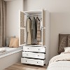Bella Depot 31.38''W 2 door 3 drawer wardrobe, suitable for bedrooms and dressing rooms - 4 of 4