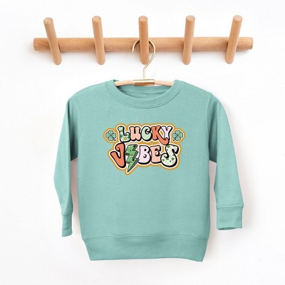 The Juniper Shop Lucky Vibes Lightning Bolt Youth Ultra-Soft Graphic Sweatshirt