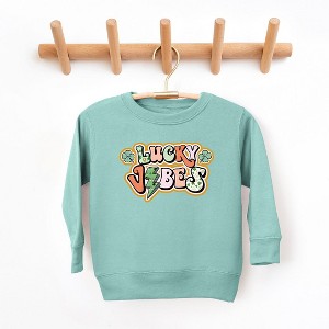 The Juniper Shop Lucky Vibes Lightning Bolt Toddler Graphic Sweatshirt - 1 of 3