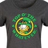 Women's Garfield Top O The Whatever Graphic T-shirt Dress - Heather Charcoal - 4X - 2 of 4