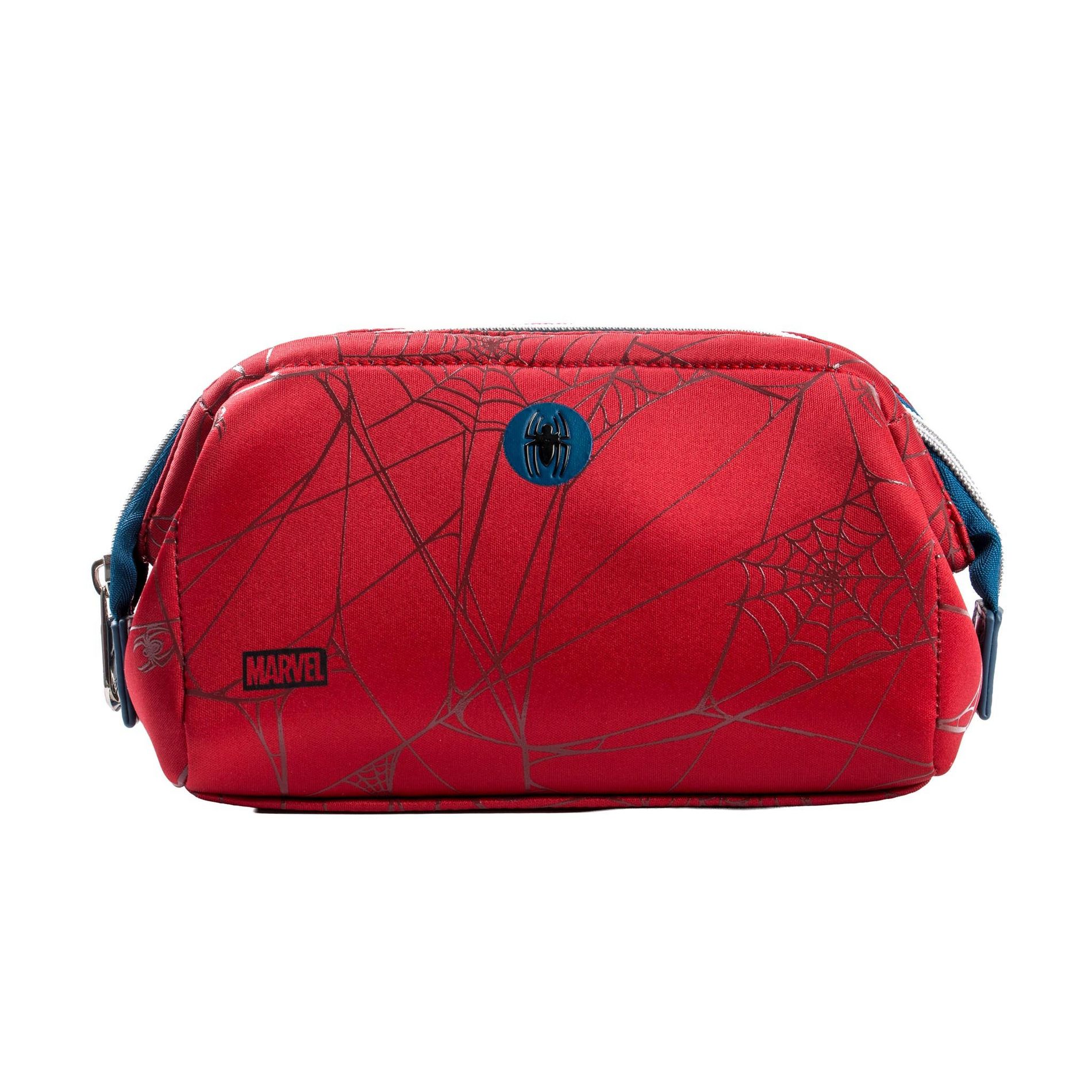 Impressions Vanity Marvel Spider-Man Toiletry and Tech Bag Travel Organizer with Framed Zip Opening and Inner Pockets
