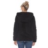 Women's Hooded High Pile Fleece Jacket - White Mark - 3 of 4