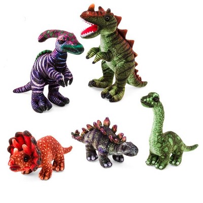 HearthSong - Colorful Dino Stuffed Animal Collection for Kids