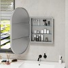 Bathroom Cabinets For Wall, Bathroom Cabinets With Mirror, Wall Cabinets With Led-Lit Makeup Mirror With 3 Adjustable Light Colors-Cuddlewood - 2 of 4