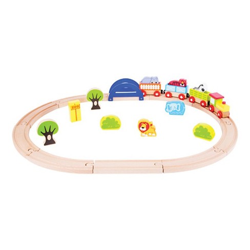 Wooden Train Set 12 Pcs – Wooden Track Train Toys For Toddlers