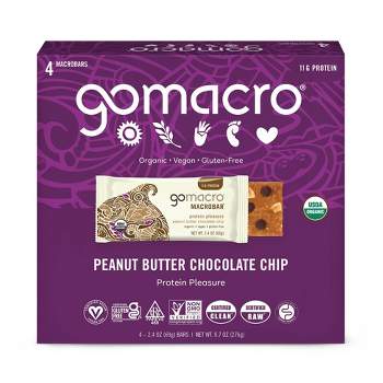 GoMacro Peanut Butter Chocolate Chip MacroBar Multipack - 9.7oz/4ct