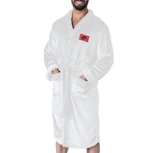 NCAA Boise State Broncos White Out Silk Touch Robe Large/XLarge - 1 of 4