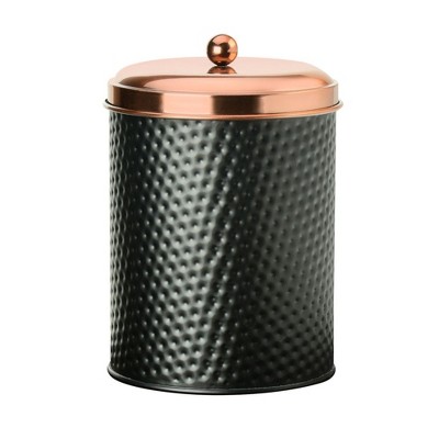 Amici Home Ashby Metal Storage Canister, Food Storage Containers with Lids with Vintage Design, Black/Copper