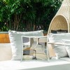 Stupell Industries Beige Geometric Abstraction, Beige Brown Geometri Outdoor Decorative Throw Pillow, 18 x 18 - 2 of 3