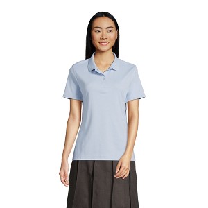 Lands' End School Uniform Women's Short Sleeve Feminine Fit Interlock Polo Shirt - 1 of 4
