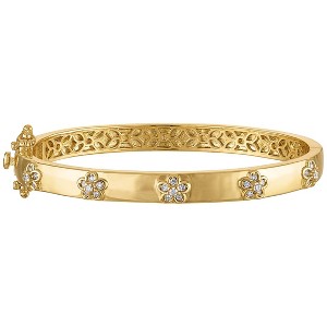 Junior Jewels 14K Gold Over Brass Cubic Zirconia Bracelet - 1 of 2