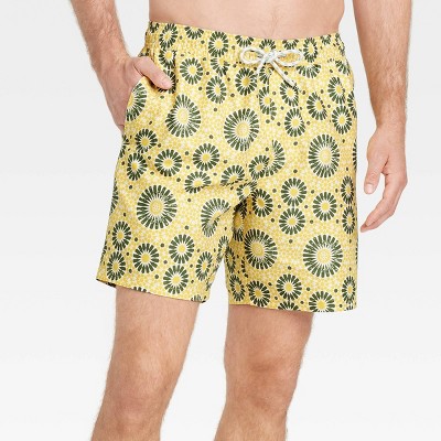 Men's 7" Mosaic Design Woven Swim Shorts - Goodfellow & Co™ Yellow