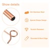 Unique Bargains 304 Stainless Steel Durable Heat Resistant Curly Shaped Design Drinking Straw 4 Pcs - 3 of 4