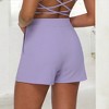 Anna-Kaci Active Women's High Waist Ribbed Drawstring Athletic Shorts with Side Pockets - 3 of 4