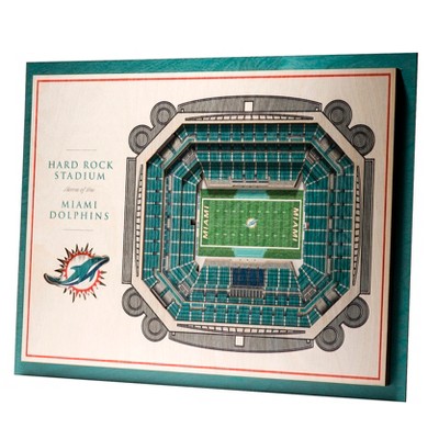 NFL Miami Dolphins 5-Layer StadiumViews 3D Wall Art