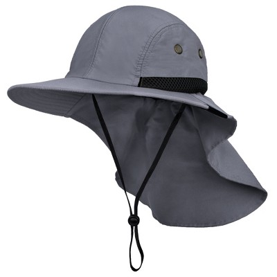 Sun Cube Sun Hat For Men, Wide Brim Fishing Hat Neck Flap Cover Men, Women,  Hiking, Camping, Sun Protection Uv, Gardening (gray) : Target