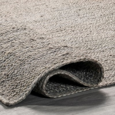Handmade Gray Jute Flat Woven Area Rug, 3' x 5'
