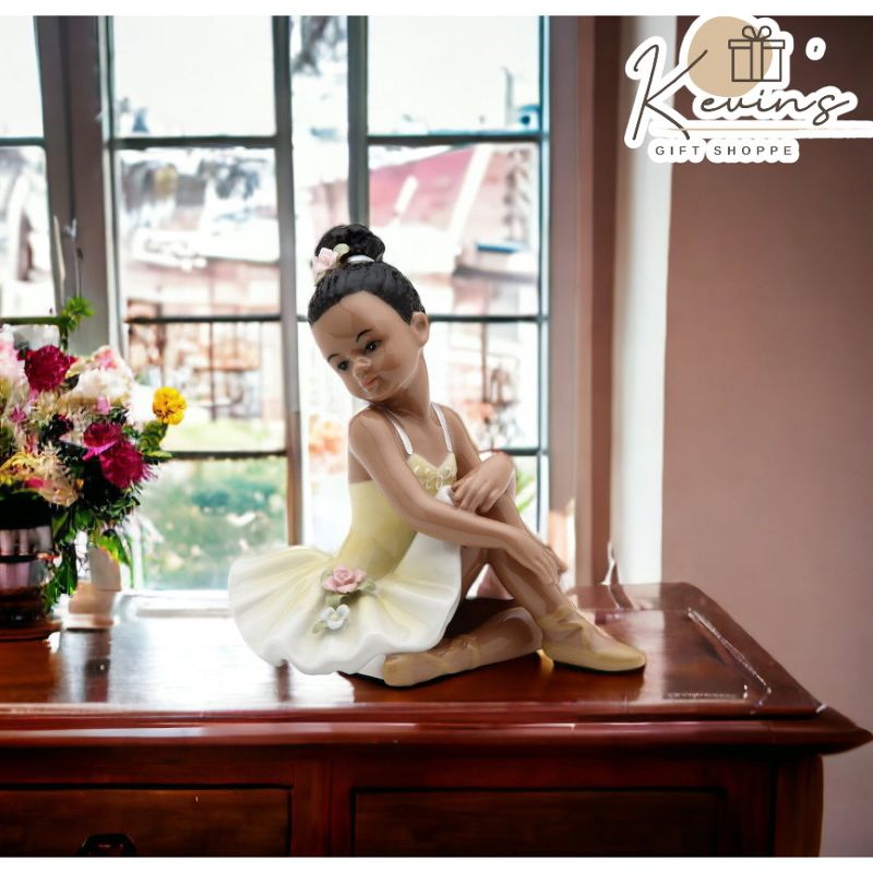 Kevins Gift Shoppe Ceramic Ballerina Girl In Yellow Dress Figurine, 2 of 4