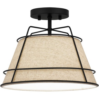 Quoizel Burbidge 13" Wide Matte Black Ceiling Light