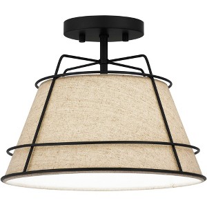 Quoizel Burbidge 13" Wide Matte Black Ceiling Light - 1 of 1