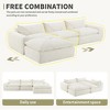YOOCOZZ 4-Piece Chenille Sectional Compressed Sofa with Movable Ottoman, Convertible and Legless Design - 4 of 4