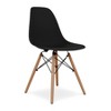 HomeRoots Black And Natural Heavy Duty Plastic And Wood Dining Side Chair - 4 of 4