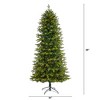 Nearly Natural 7.5-ft Belgium Fir Natural Look Artificial Christmas Tree with 550 Clear LED Lights - 2 of 4
