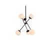 Elegant Lighting Axl 24 inch pendant in black with white shade - 3 of 4