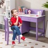 Costway Kids Wooden Study Desk & Chair Writing Table w/Drawer Storage Cabinet - 4 of 4