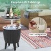 Tangkula 10 Gallon Cooler Bar Table w/ Telescopic Tabletop 3-in-1 Coffee Table Ice Bucket - 4 of 4