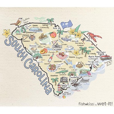 Wet it By Fishkiss State Washcloth-South Carolina