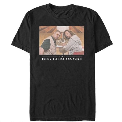 Adult Big Lebowski Bowling Buddies Black Tee Shirt