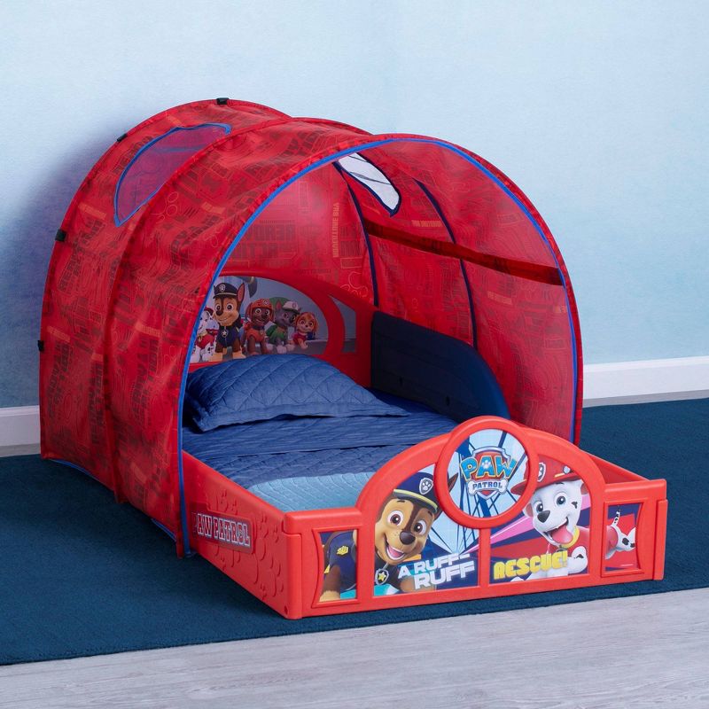 Delta Children PAW Patrol Sleep and Play Toddler Bed with Tent, 3 of 9