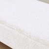 NicBex 47.2" Oval Storage Ottoman Bench,Spacious Foot Stool with 3D Lamb Wool Fabric,Storage Bench for Bedroom,Living Room&Entryway,Cream White - 4 of 4