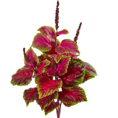 Nearly Natural 23-in Coleus Bush Artificial Plant (Set of 6)