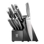 Henckels Modernist 13-pc Knife Set with Block, Chef Knife, Paring Knife, Steak Knife, Black, Stainless Steel