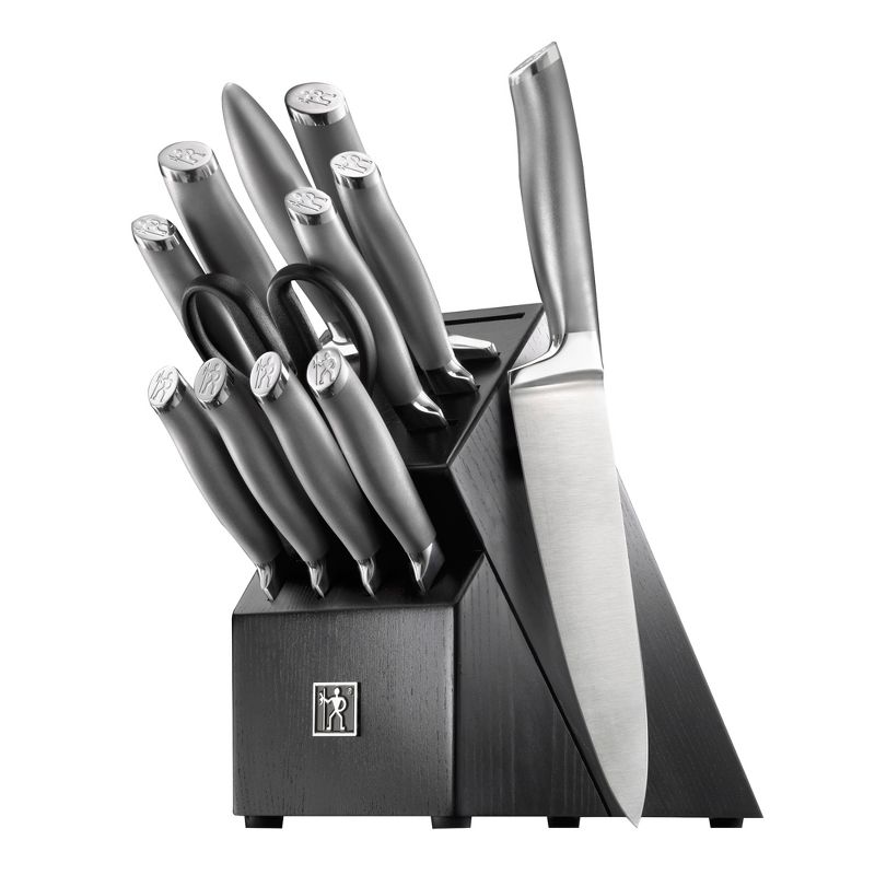 Henckels Modernist 13-pc Knife Set with Block, Chef Knife, Paring Knife, Steak Knife, Black, Stainless Steel, 1 of 4