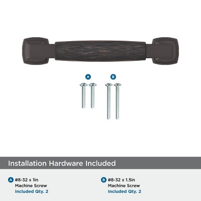 Oil Rubbed Bronze 4.56" Cabinet Drawer Pull with Mounting Hardware