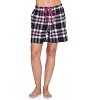 Ashford & Brooks Women's 2 Pack Soft Flannel Plaid Pajama Lounge Sleep Shorts - Set 7 - Small - 3 of 4