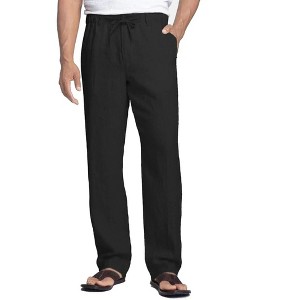 COOFANDY Men's Casual Linen Pants Elastic Waist Drawstring Beach Summer Pants Lightweight Linen Trousers - 1 of 4