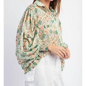 Women's No More Secrets Balloon Sleeve Top - eesome - 1 of 4
