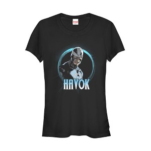 Juniors Womens Marvel X-Men Havok Circle T-Shirt - 1 of 3