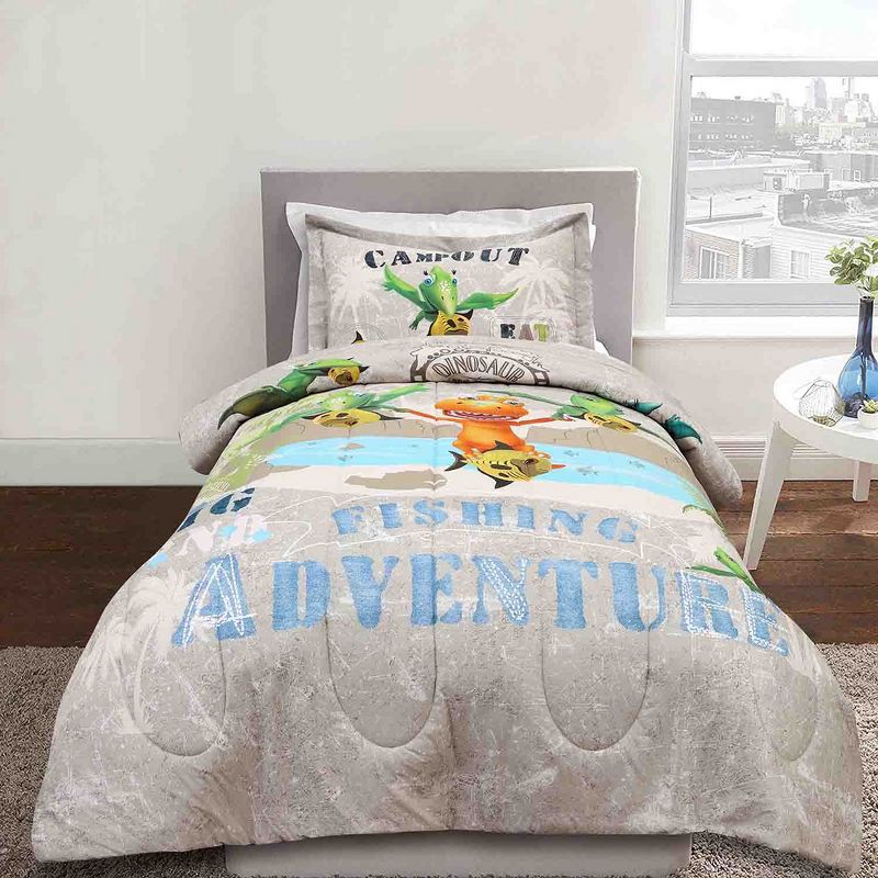 Dinosaur Train Ultra Soft Comforter/Sham Set for Boys, Girls, Baby, Kids, Toddler, Teen Fishing Adventures Theme Printed Cotton Kids Bedding - Twin, 1 of 7